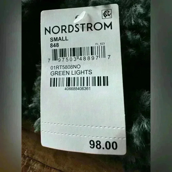 NEW BLANK NYC Faux Fur/Shearling Cropped Jacket~ Green Lights ~ Small 🧸 - Picture 7 of 9